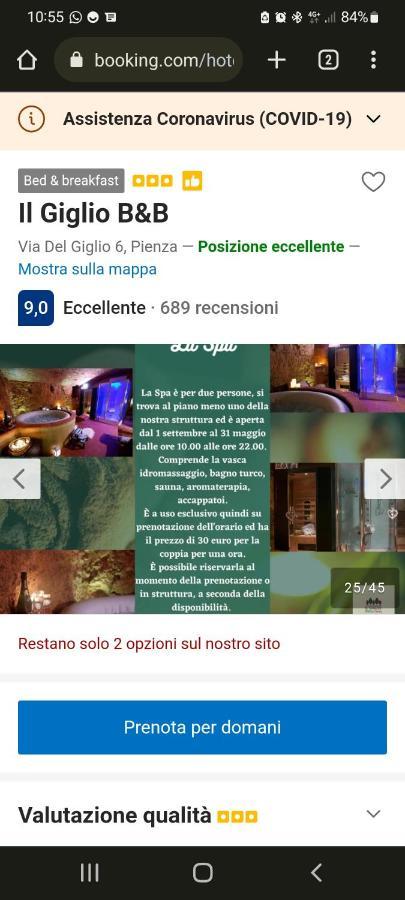 Il Giglio B&B Пиенца Экстерьер фото